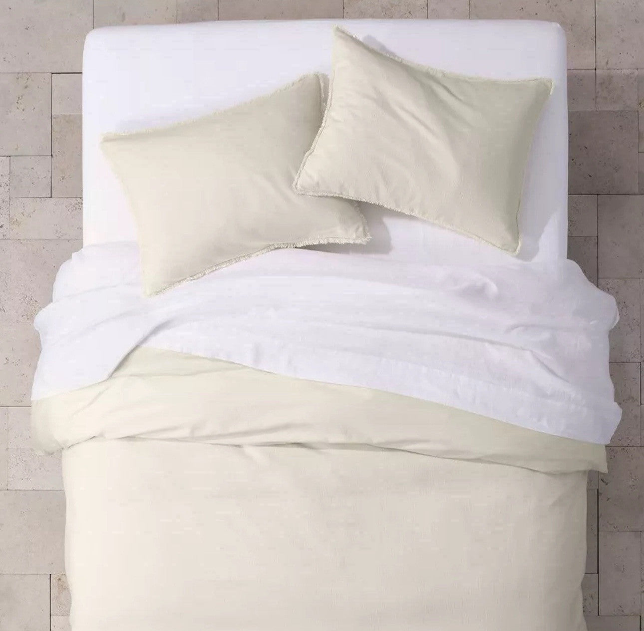 King Heavyweight Linen Blend Duvet Cover & Sham Natural - Casaluna