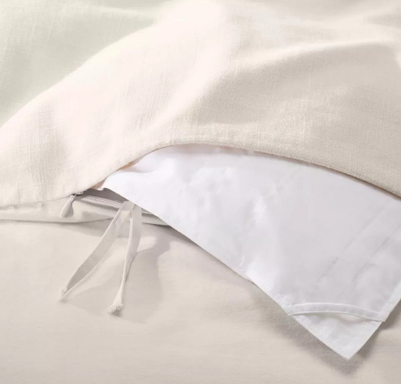 King Heavyweight Linen Blend Duvet Cover & Sham Natural - Casaluna