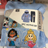 Disney Princess 2 Piece Active Set Kids Size EXTRA SMALL 4/5