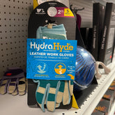 HydraHyde Leather Work Gloves- S - Blue