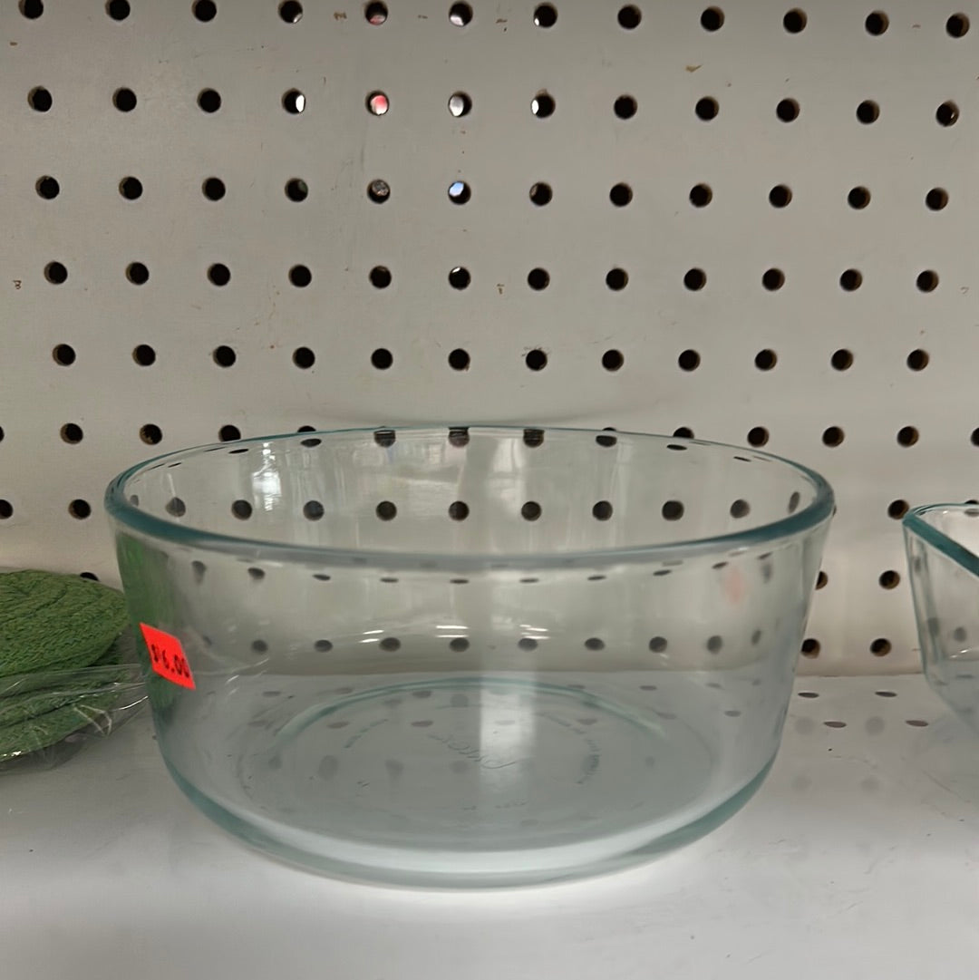 big circular glass container