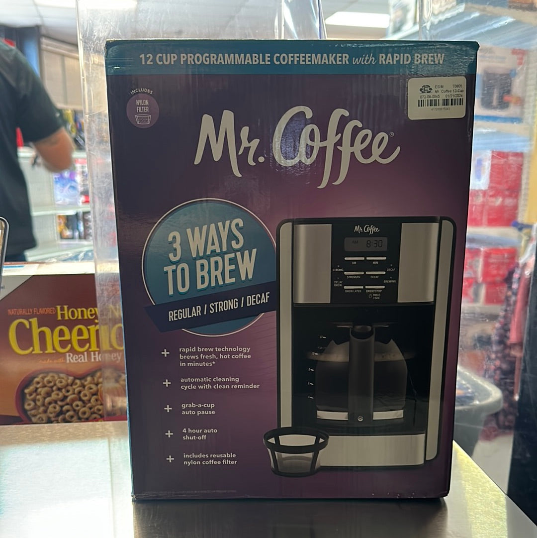 Mr. Coffee 12 Cup Programmable Coffee Maker with Rapid Brew