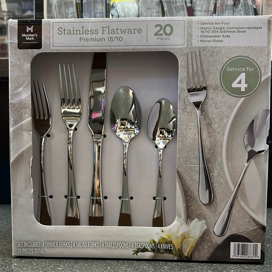 Stainless Flatware Premium 18/10 20 Pieces