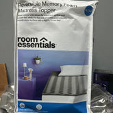 Reversible memory foam mattress topper