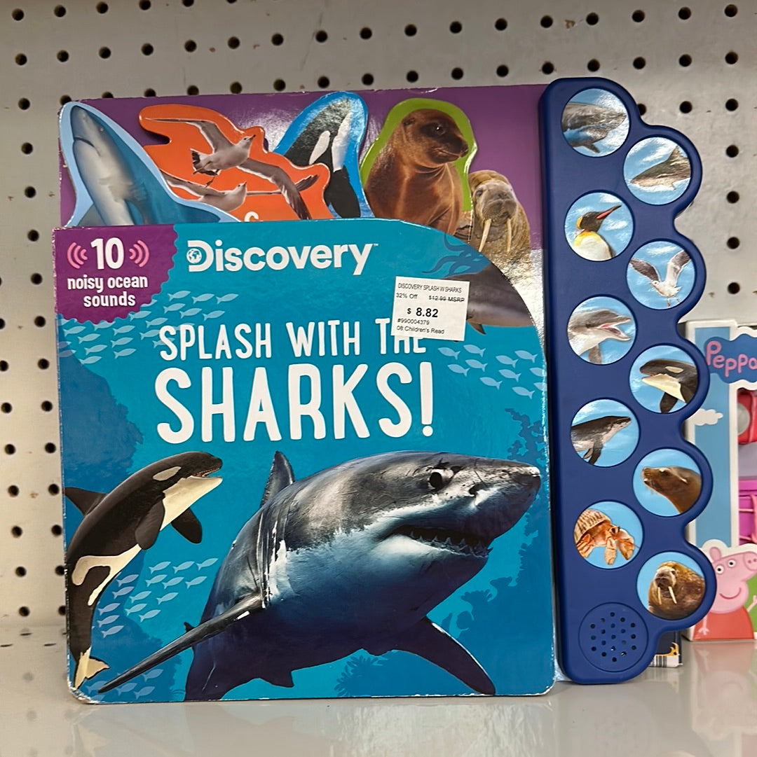 Discovery splash with the sharks