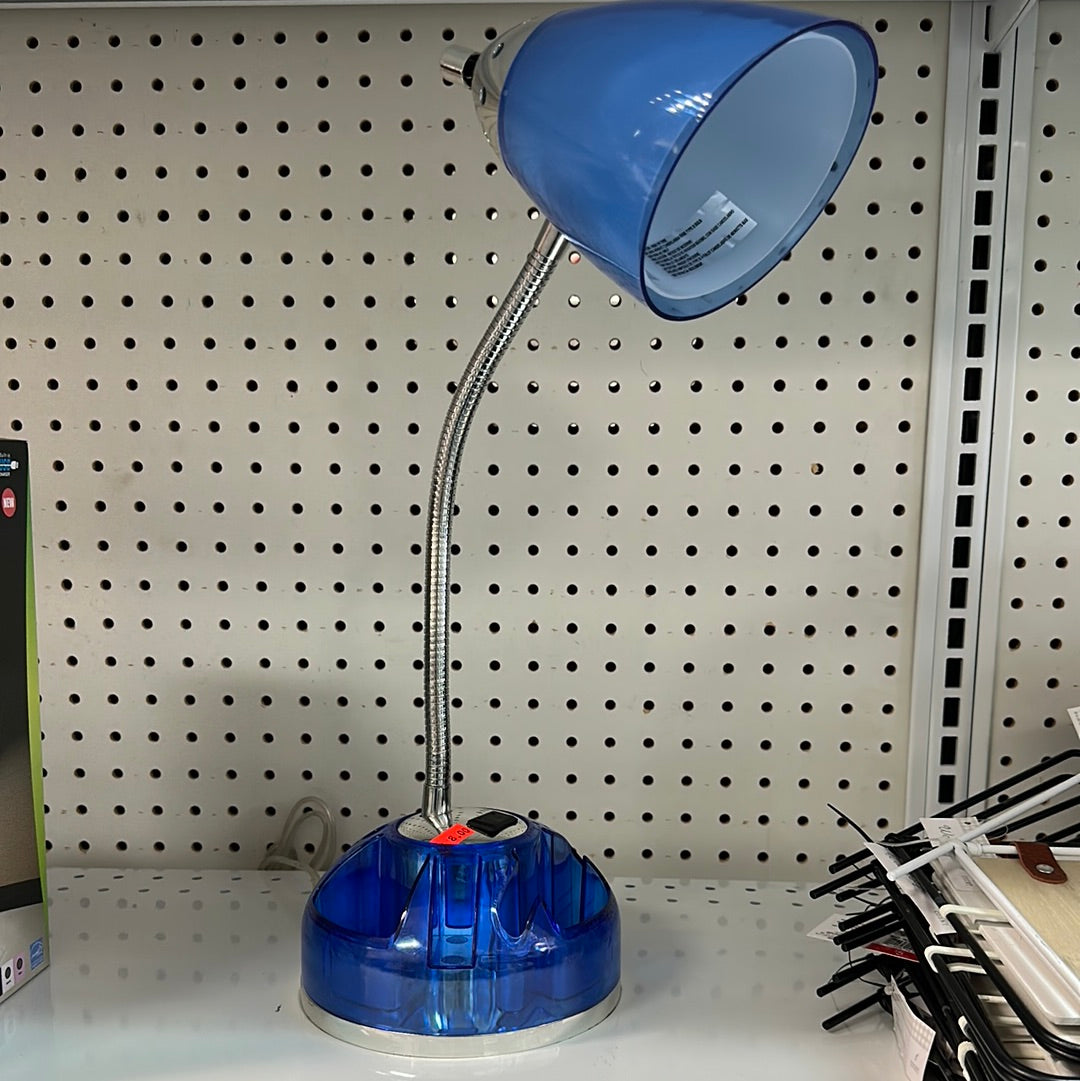 blue desk lamp