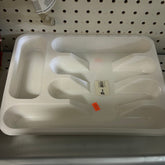 white cutlery tray