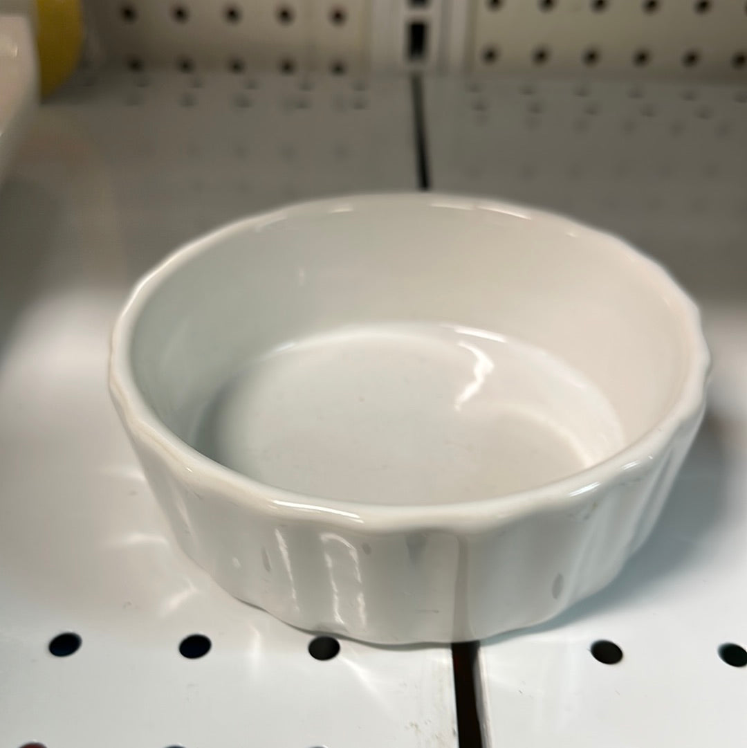 White ceramic side dish