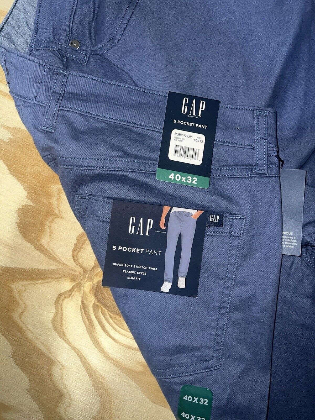 GAP Men's Super Soft Stretch Twill 5 Pocket Slim Fit Pant 40x32