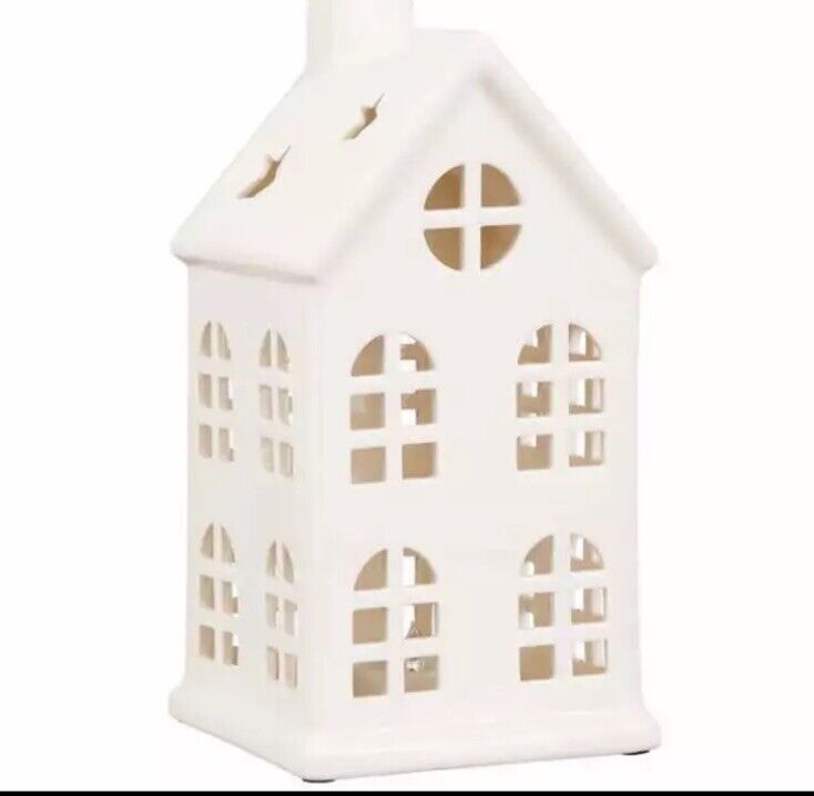 CERAMIC HOLIDAY VILLAGE 10 PCS 1601419 *NEW IN OPEN BOX