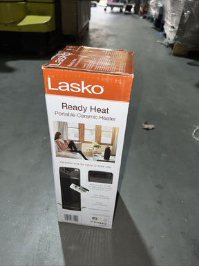 Lasko Portable Ceramic Mini  Indoor Tower Space Heater 1500W Black for Bedroom