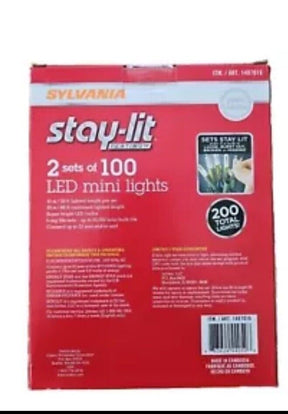 Sylvania Stay-lit Platinum 2 Of 100 LED Indoor Outdoor Lights