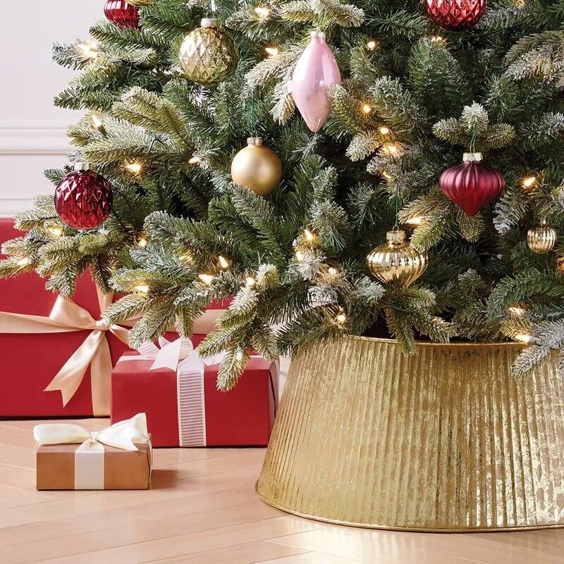 25" Metal Christmas Tree Collar Gold - Wondershop™