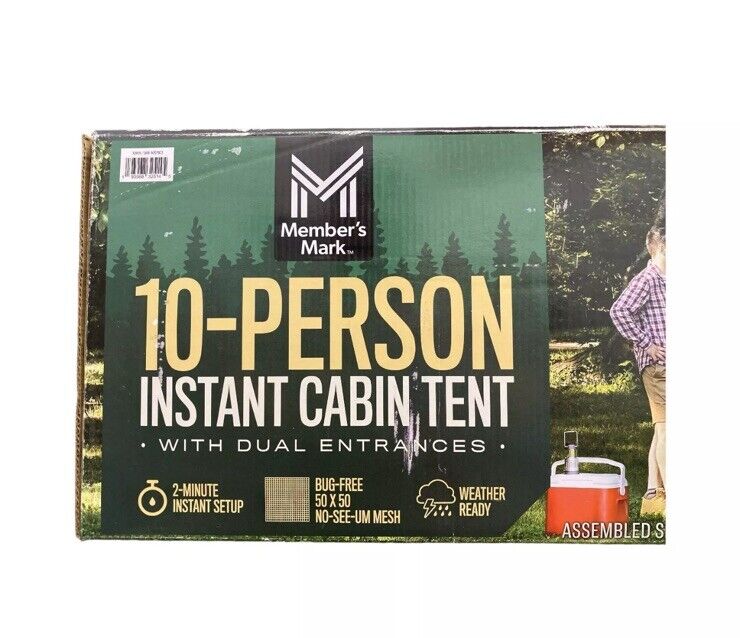 Member's Mark 10-Person Instant Cabin Tent with Removable Room Divider