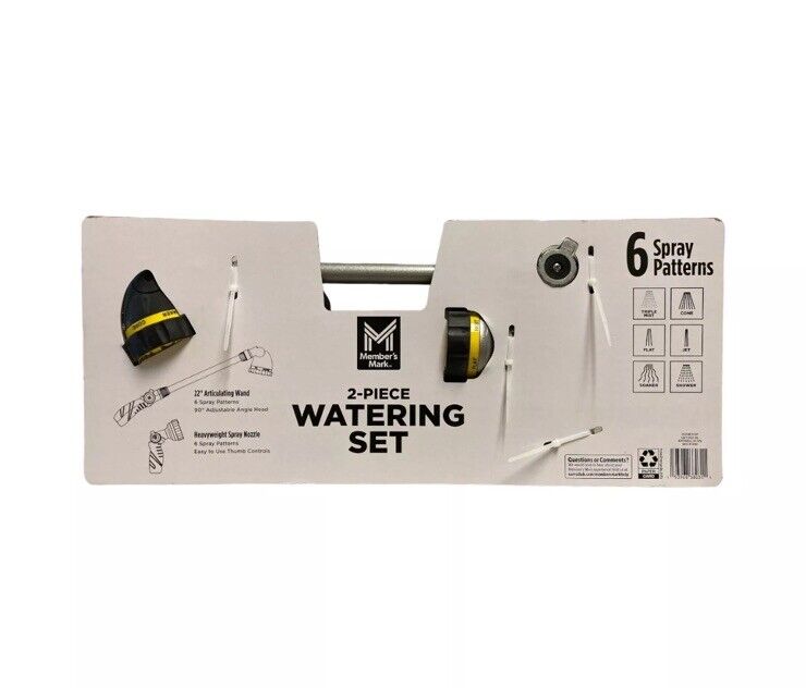 Member's Mark 2-Piece Watering Set, Heavy Duty Spray Nozzle, 22" Wand