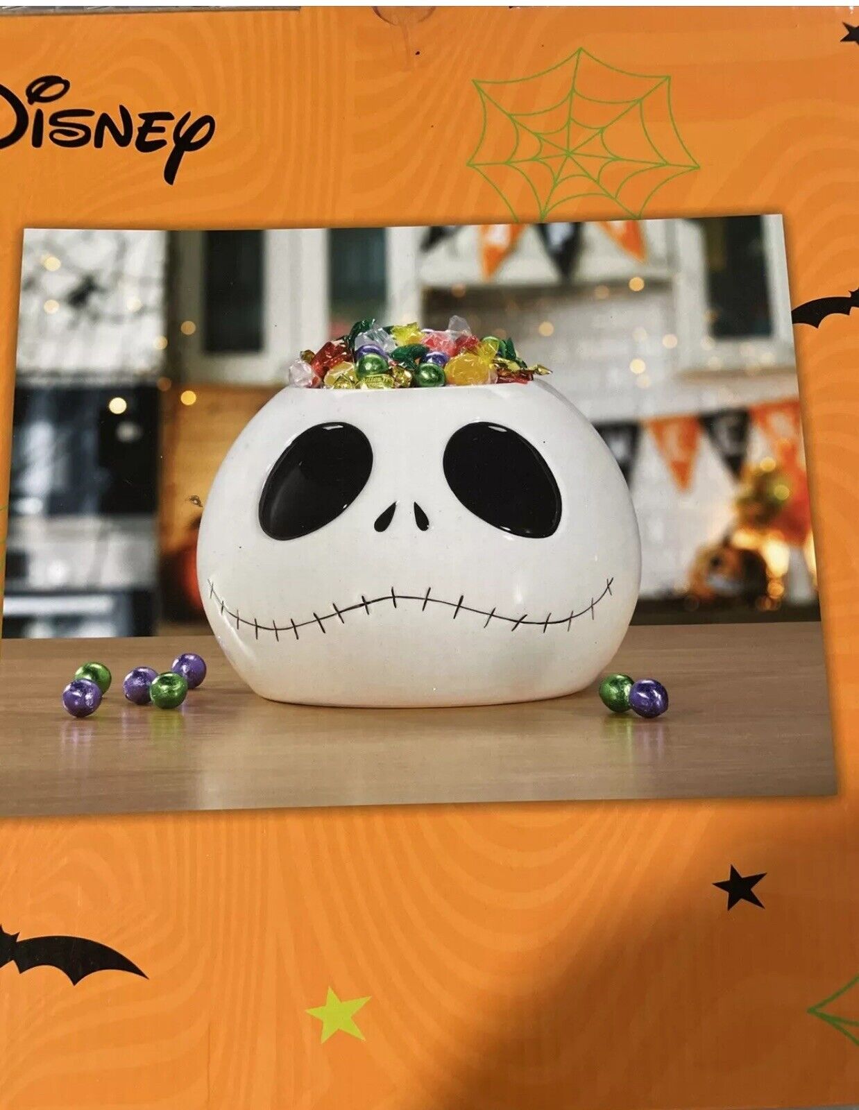 Disney Jack Skellington Halloween Treat Bowl Candy Bowl