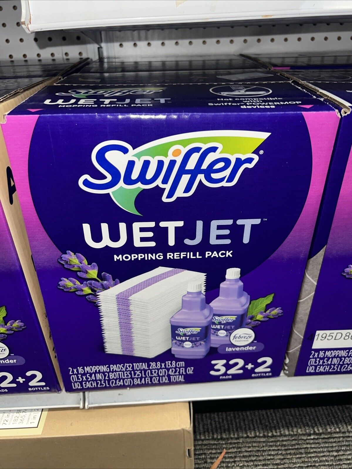 Swiffer WetJet Refill Pack, Lavender (32 Pads + 2 Bottles)