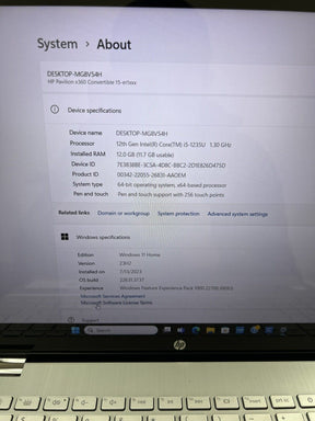 HP Pavilion Laptop 12th Gen Intel i5 12GB RAM & 500SSD Read Description