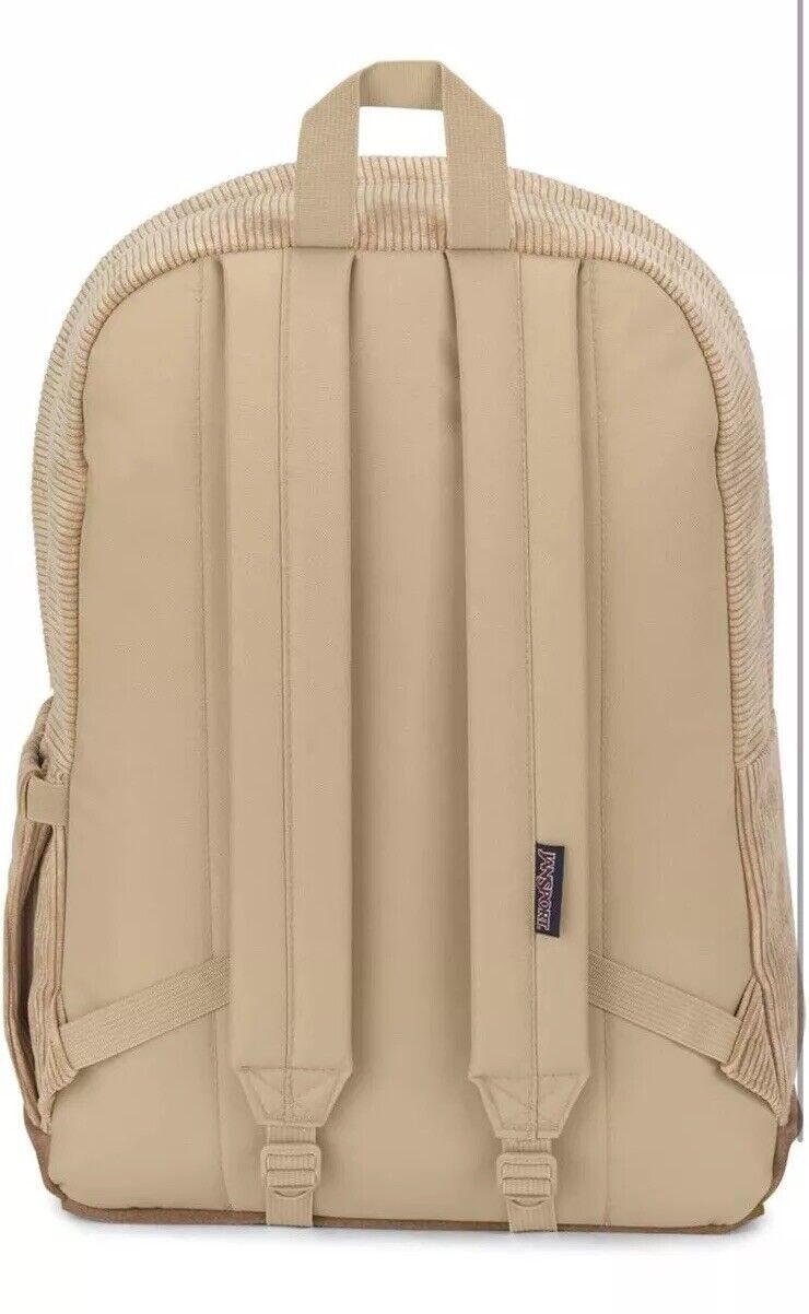 Jansport Cross Town Plus Remix 17” Backpack Travertine Corduroy Tan Brown School