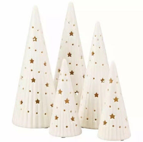 CERAMIC HOLIDAY VILLAGE 10 PCS 1601419 *NEW IN OPEN BOX