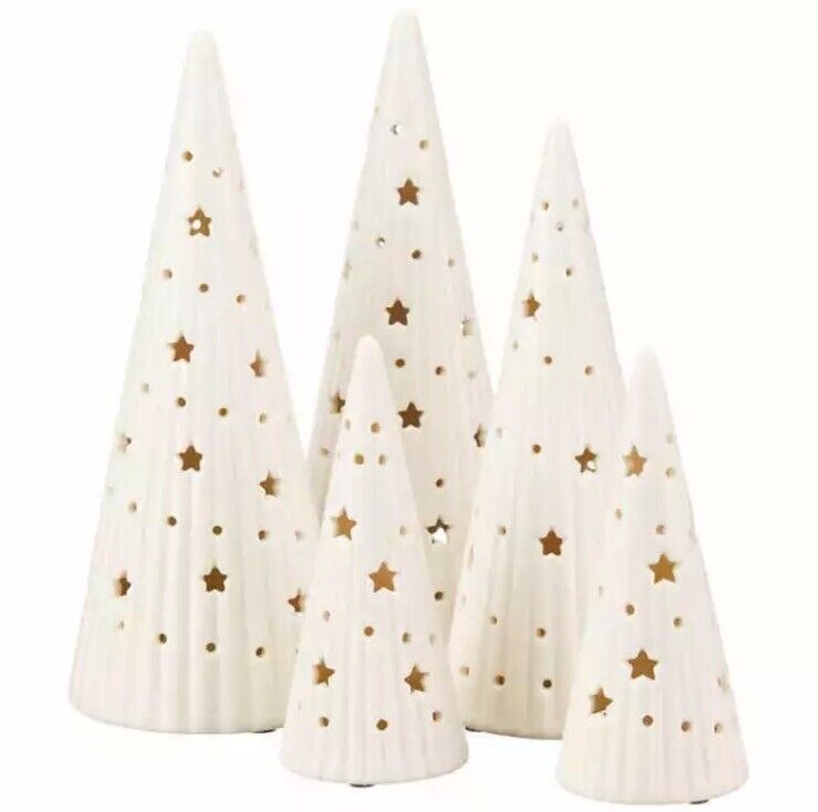 CERAMIC HOLIDAY VILLAGE 10 PCS 1601419 *NEW IN OPEN BOX