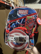 Marvel Avengers  Backpack & Lunch Bag 5 Piece Set, Avengers School Bookbag