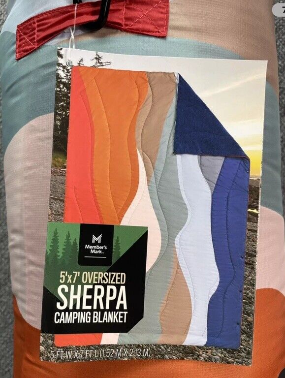 5x7 Oversized Sherpa Camping Blanket Ultra Light 2.76 Pounds