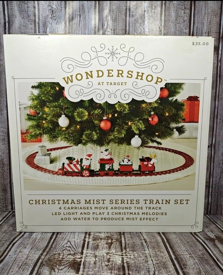 Wondershop Christmas Mist Series Train Set 4 Carriage Animated LED Lit 3 Songs