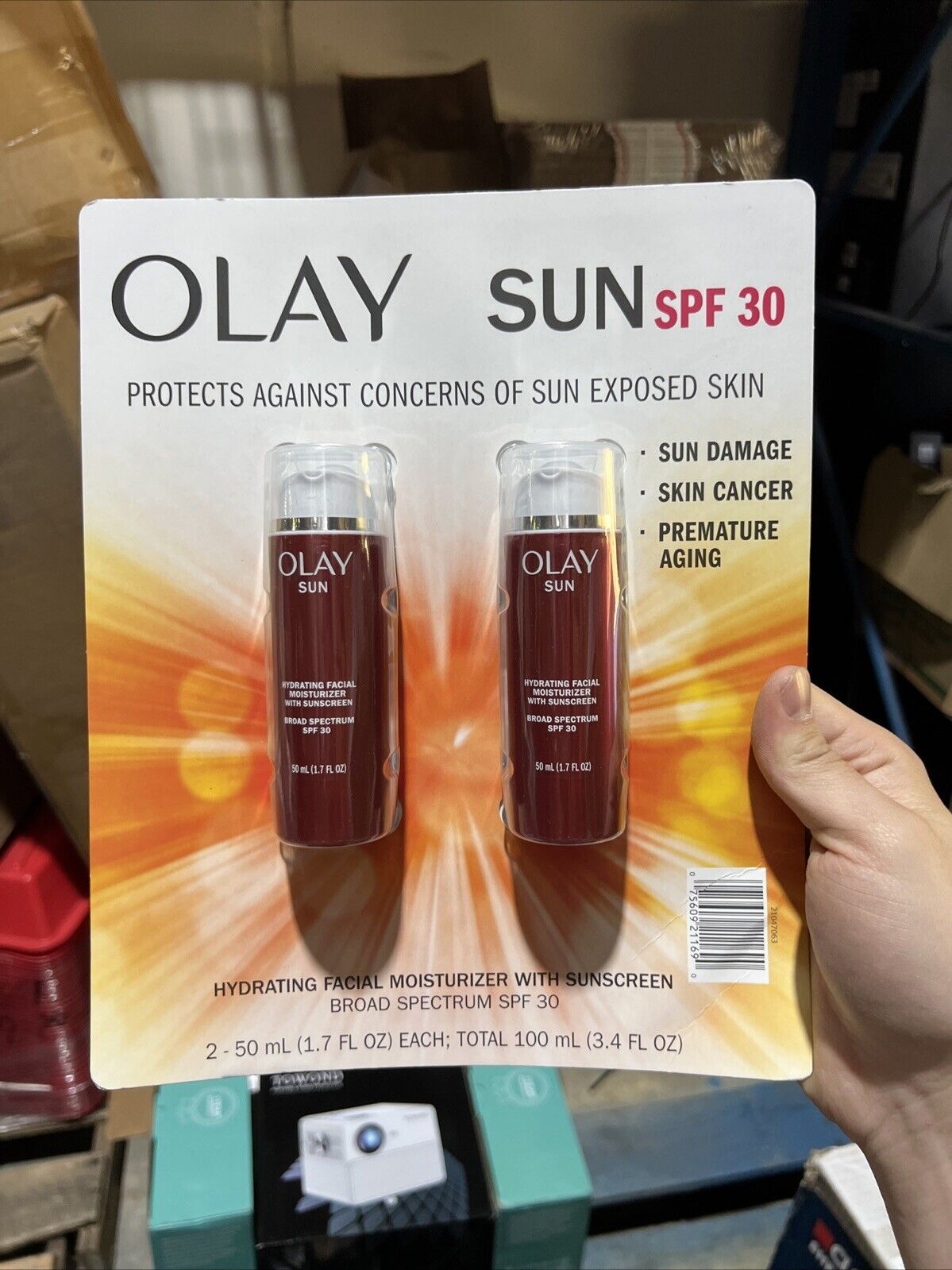 SEALED 2PACK Olay Sun Hydrating 3-in-1 Facial Moisturizer with SPF 30 1.7 Fl Oz