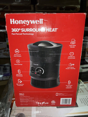 Honeywell 360˚ Surround Heat Heater Fan Forced Technology 1500W - Black