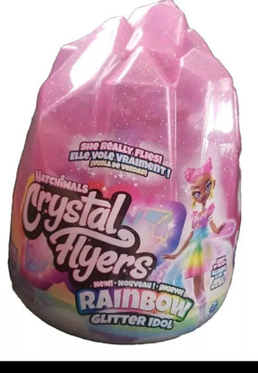 Hatchimals Crystal Flyers Rainbow Glitter Idol One Size Pink w/ USB