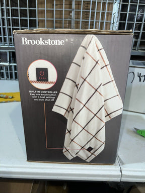 🕋 Brookstone Heated Plush Throw Heated Blanket Throw 🆕 50” X 60”