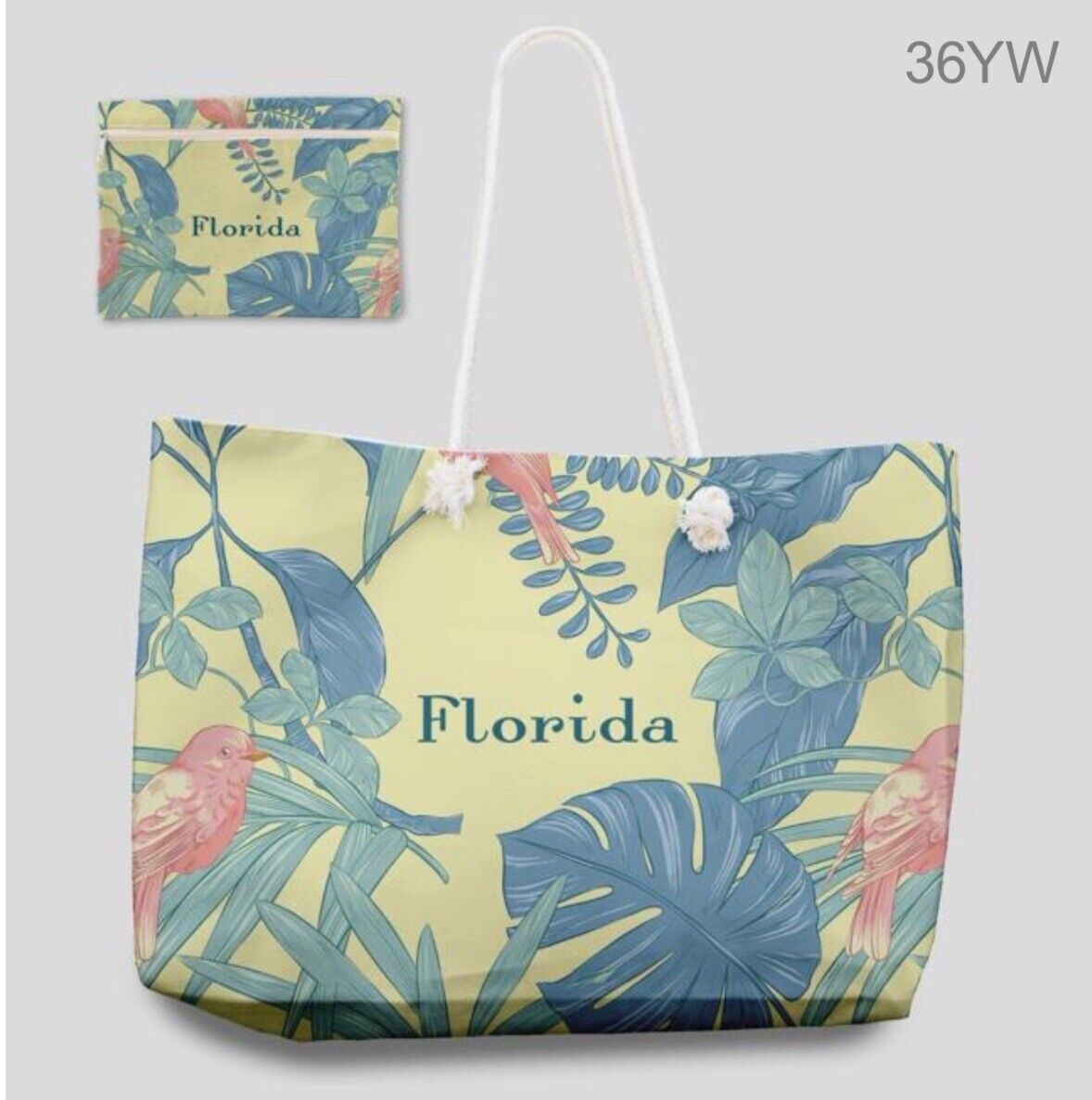 Florida Theme Tote Bag Beach 12 PCS ASSORTED (4 Of Each Model) 53 x 36 CM