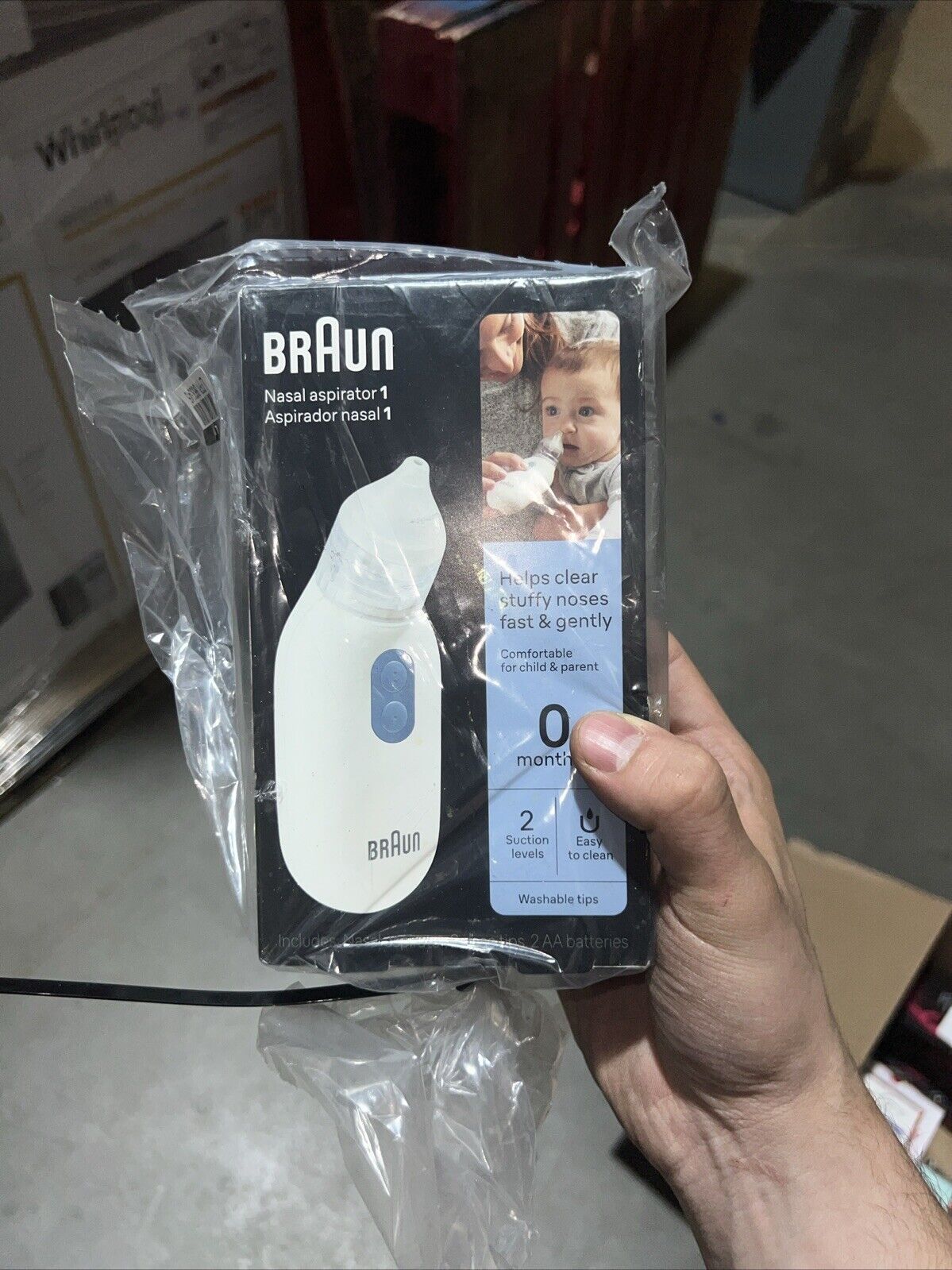 BRAUN NASAL ASPIRATOR 1 BNA100US Fast & Gently 2 Suction Levels ~NEW IN BOX~