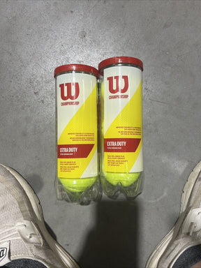 Lot of 2 Wilson Championship Extra Duty Tennis Balls (2 Cans, 6 Balls)