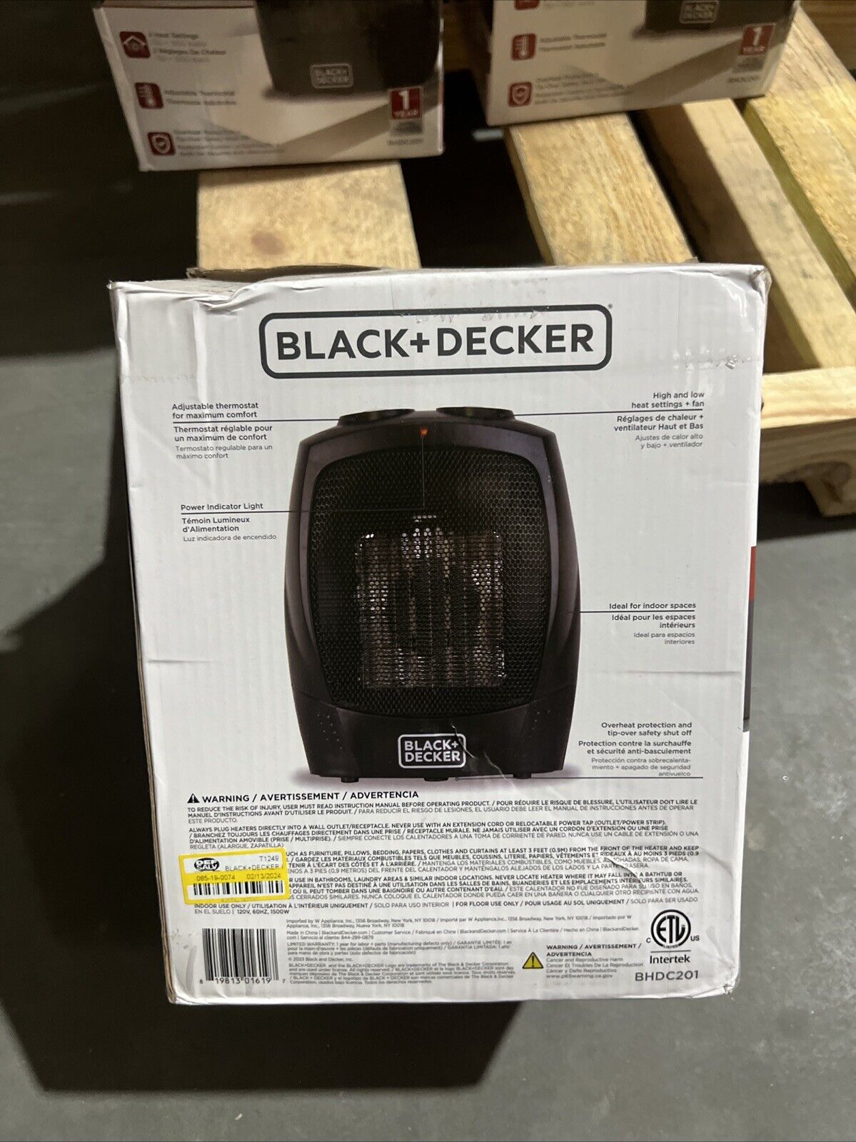 Black & Decker Personal Ceramic Heater Two Heat Settings 750 + 1500 Watts