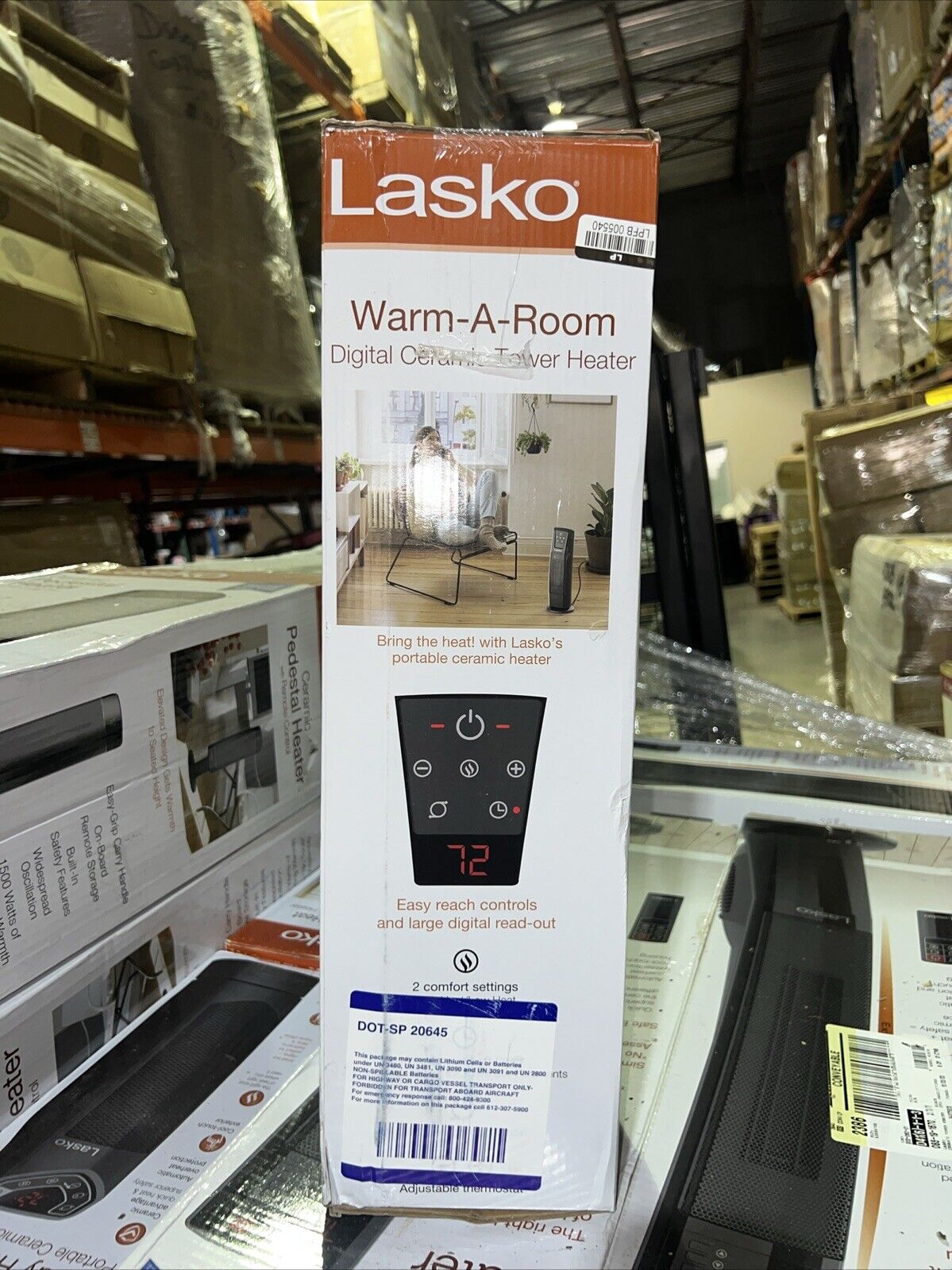 Lasko CT22445 Ceramic Tower Heater with Remote - Black