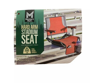 Member's Mark Lightweight Hard Arm Stadium Seat with Cup Holder (Red)