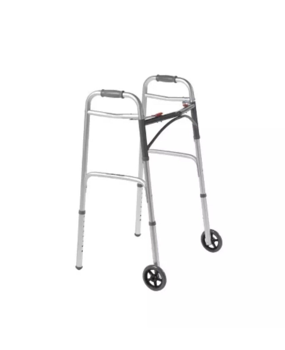 Drive Medical PreserveTech Deluxe Two Button Folding Walker with 5" Wheels