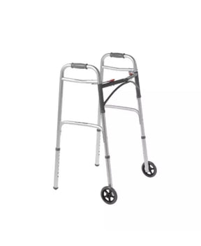 Drive Medical PreserveTech Deluxe Two Button Folding Walker with 5" Wheels