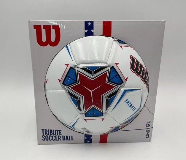 Wilson Tribute Size 5 Soccer Ball - Red/White/Blue