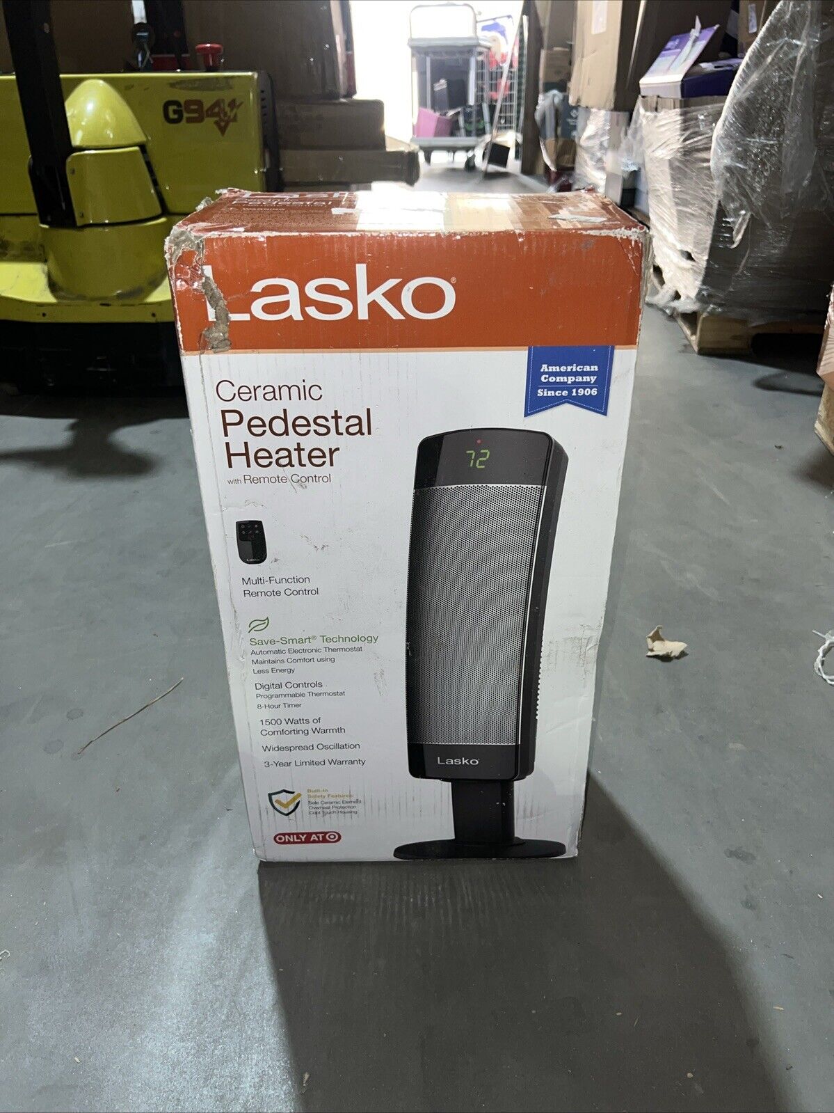 Lasko Digital Ceramic Pedestal Tower Portable Space Heater w/ Remote 1500W