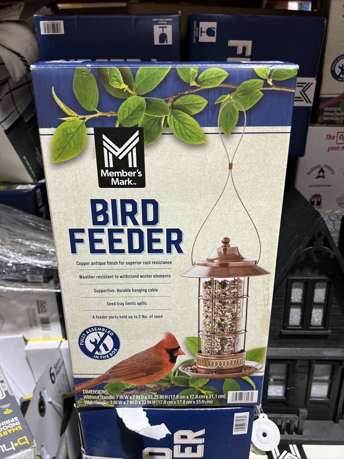 Member's Mark Copper Antique Rust Resistant Hanging Bird Feeder