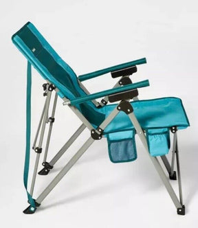 3 Position Tension Recliner Outdoor Portable Camp Chair Green , New