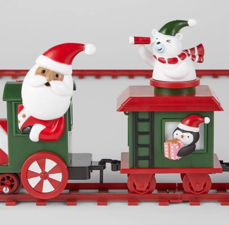 Wondershop Christmas Mist Series Train Set 4 Carriage Animated LED Lit 3 Songs