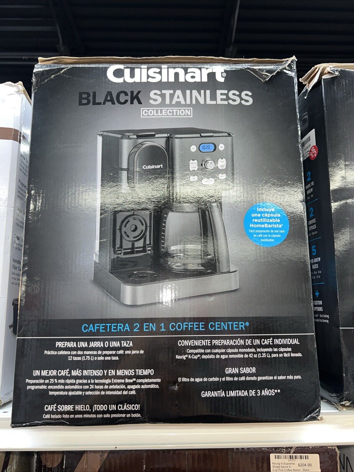 Cuisinart 2 In 1 Center Combo 12 Cup Coffeemaker -Black (SS-16BKS) New