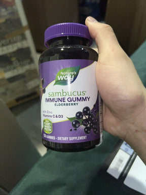 Nature’s Way Immune Support Sambucus Elderberry Gummies 120 Ct  EXP 04/26