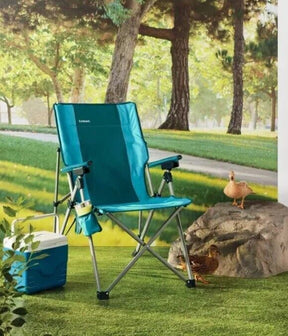 3 Position Tension Recliner Outdoor Portable Camp Chair Green , New