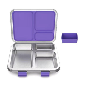 Stainless Steel Kids Lunch Box Leak-Resistant Eco-Friendly 3 Compartment Design