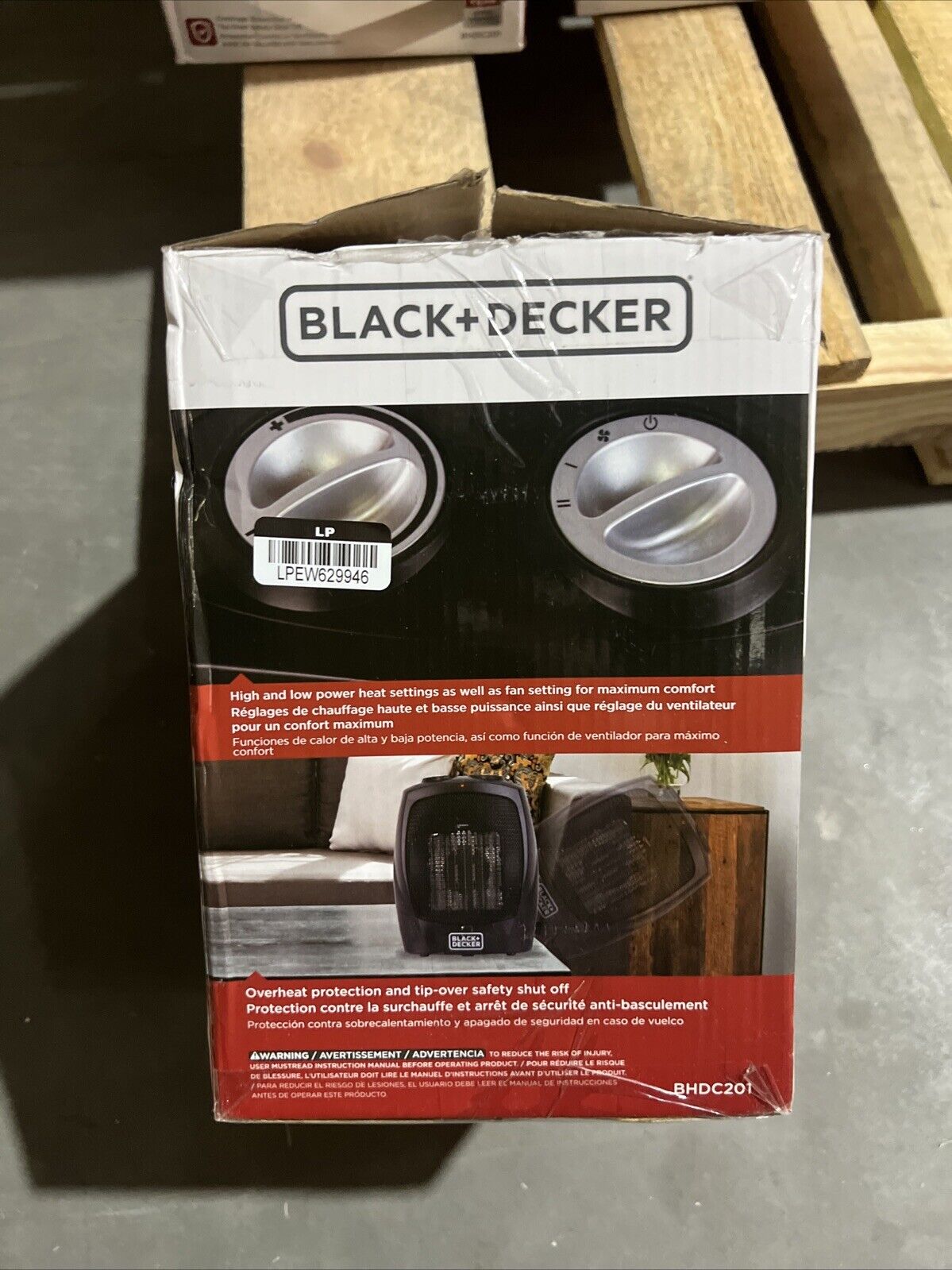 Black & Decker Personal Ceramic Heater Two Heat Settings 750 + 1500 Watts